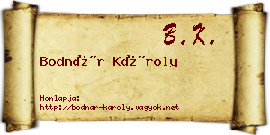 Bodnár Károly névjegykártya